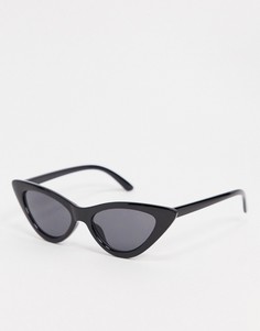 Черные солнцезащитные очки "кошачий глаз" Monki-Черный