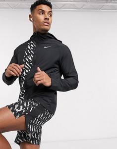 Черно-серебристая куртка Nike Running Essential-Черный