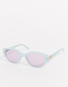 Узкие солнцезащитные очки "кошачий глаз" Love Moschino-Синий