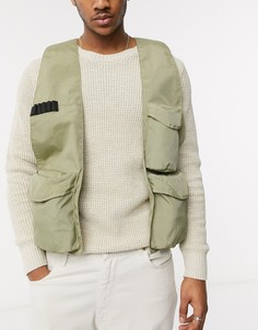 Сумка цвета хаки в стиле милитари с карманами ASOS DESIGN-Зеленый