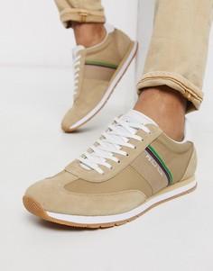 Светло-бежевые замшевые кроссовки PS Paul Smith-Светло-бежевый