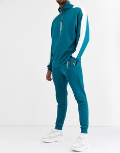 Сине-зеленые джоггеры скинни от комплекта с логотипом ASOS DESIGN x Dark Future-Зеленый