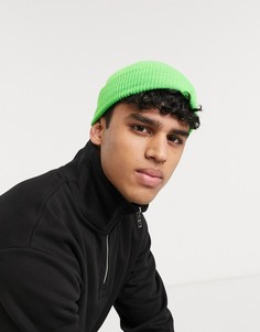 Ярко-зеленая шапка-бини ASOS DESIGN-Зеленый