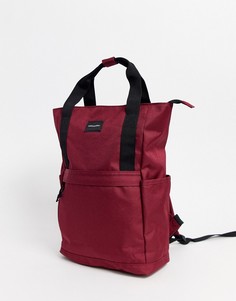 Бордовый рюкзак с фирменной нашивкой ASOS DESIGN-Красный