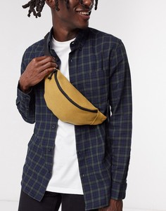 Бежевая фактурная сумка-кошелек на пояс ASOS DESIGN-Светло-коричневый