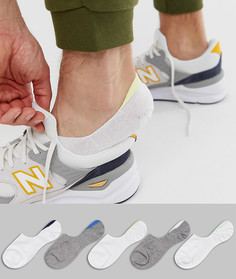 Набор из 5 пар невидимых носков с контрастным элементом ASOS DESIGN - Скидка-Мульти