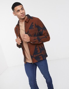 Куртка с принтом River Island-Коричневый
