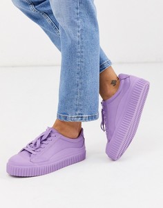 Фиолетовые кроссовки на массивной подошве ASOS DESIGN-Фиолетовый