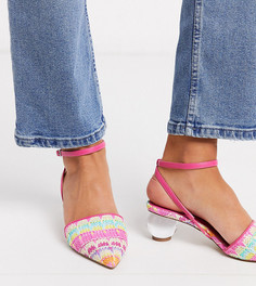Туфли для широкой стопы на каблуке ASOS DESIGN-Мульти