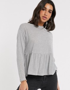 Легкий свободный топ в фактурную полоску ASOS DESIGN-Мульти