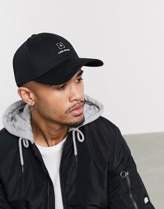 Черная бейсболка с вышивкой ASOS DESIGN-Черный