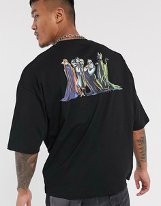 Oversize-футболка с принтом на спине ASOS DESIGN Disney-Черный