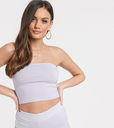Лавандовый кроп-топ бандо от комплекта ASOS DESIGN Petite-Фиолетовый