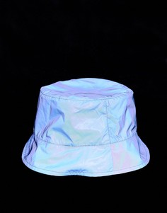Синяя панама из светоотражающего материала ASOS DESIGN-Синий