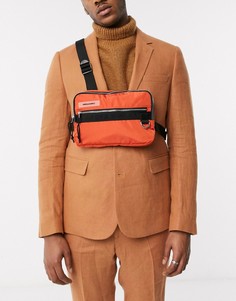Оранжевая сумка на грудь ASOS DESIGN-Оранжевый