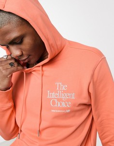 Худи оранжевого цвета New Balance Intelligent Choice-Оранжевый