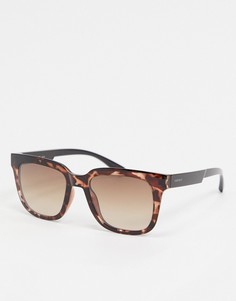 Солнцезащитные очки в квадратной черепаховой оправе Esprit-Коричневый