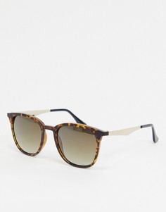 Солнцезащитные очки в квадратной черепаховой оправе Esprit-Коричневый