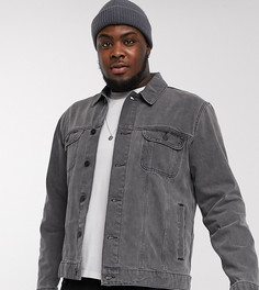 Серая джинсовая куртка в ковбойском стиле ASOS DESIGN Plus-Серый