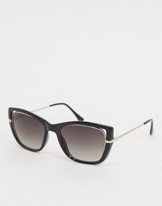 Черные большие солнцезащитные очки Esprit-Черный