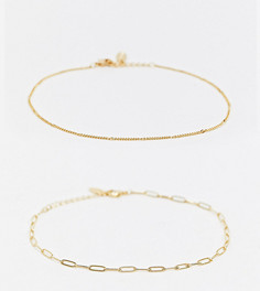 Набор позолоченных браслетов Orelia-Золотой