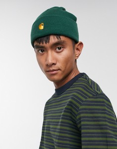 Зеленая шапка-бини Carhartt WIP Chase-Зеленый