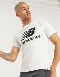 Белая футболка с логотипом New Balance-Белый