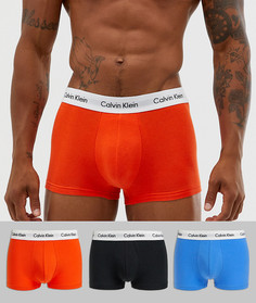 Комплект из 3 эластичных боксеров-брифов с заниженной талией Calvin Klein-Мульти