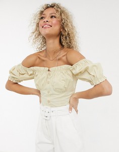 Бежевый кроп-топ Urban Bliss-Коричневый