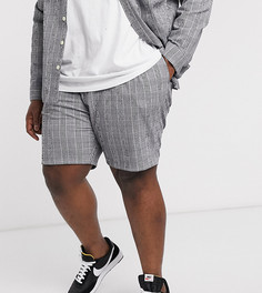 Серые шорты из жатого хлопка в клетку Farah-Серый