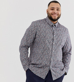 Облегающая эластичная рубашка с цветочным принтом ASOS DESIGN Plus-Мульти