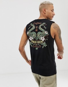 Майка из органического хлопка с драконами ASOS DESIGN-Черный