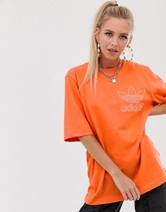 Оранжевая футболка adidas Originals-Оранжевый