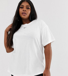 Белая футболка бойфренда с логотипом Nike Plus-Белый