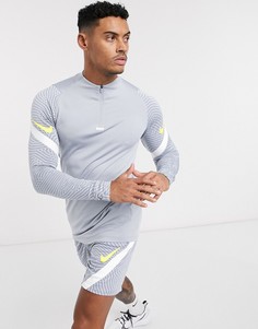 Серый свитшот на молнии Nike Football dry strike