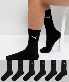 6 пар черных носков Puma-Черный