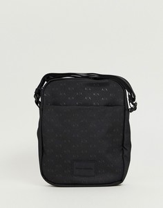Черная нейлоновая сумка для авиапутешествий с логотипом Armani Exchange-Черный