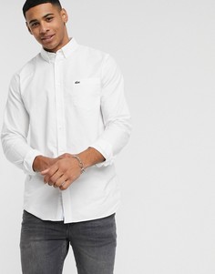 Белая оксфордская рубашка с воротником на пуговицах Lacoste-Белый