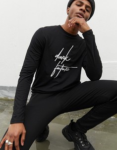 Лонгслив с логотипом ASOS DESIGN x Dark Future-Черный
