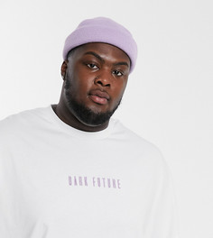 Свободный лонгслив с вышитым логотипом ASOS DESIGN x Dark Future Plus-Белый