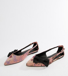Балетки для широкой стопы ASOS DESIGN Lovelier-Розовый