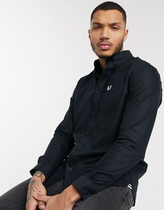 Темно-синяя оксфордская рубашка Fred Perry-Темно-синий