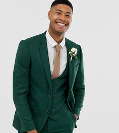 Фактурный зауженный пиджак зеленого цвета ASOS DESIGN Tall-Зеленый