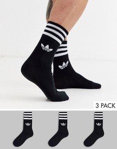 Комплект из 3 пар черных носков adidas Originals-Черный