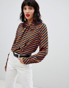 Блузка в полоску с завязкой Vero Moda-Мульти
