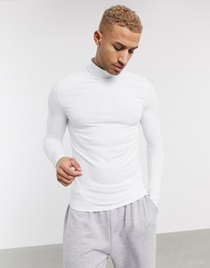 Белая обтягивающая водолазка ASOS DESIGN-Белый