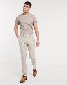 Светло-бежевые брюки скинни в клетку ASOS DESIGN wedding-Светло-бежевый