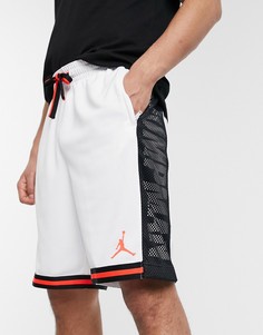 Белые шорты с сетчатыми вставками Nike Jordan Basketball-Белый