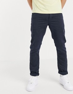 Синие узкие джинсы с потертостями ASOS DESIGN-Синий