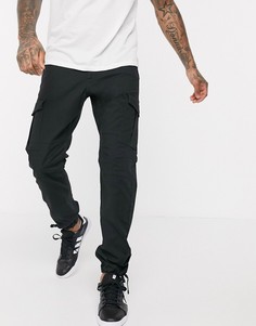 Черные брюки-карго слим Jack & Jones Intelligence-Черный